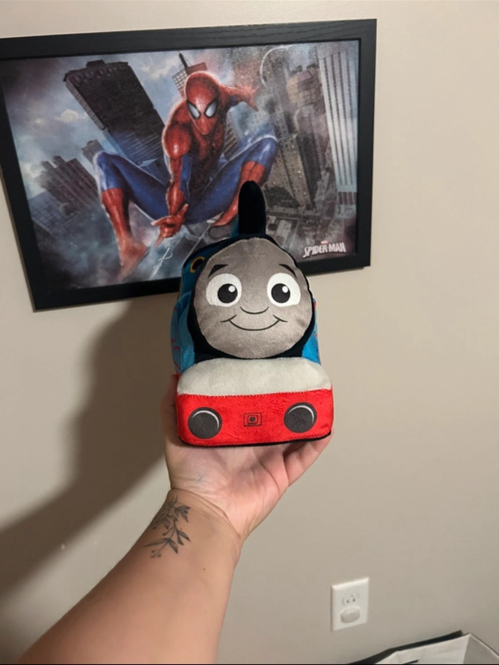 Blue and Red Plush Train Toy - Kids Soft Character Pals